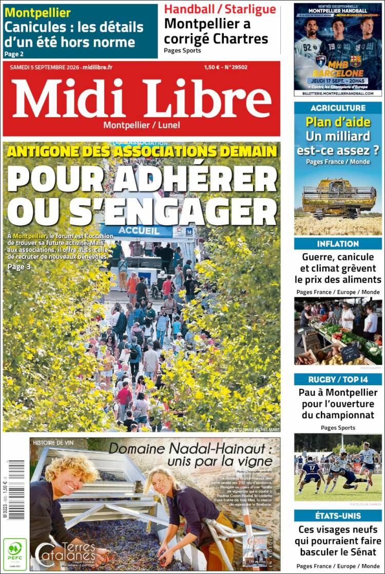Portada de Midi Libre (France)