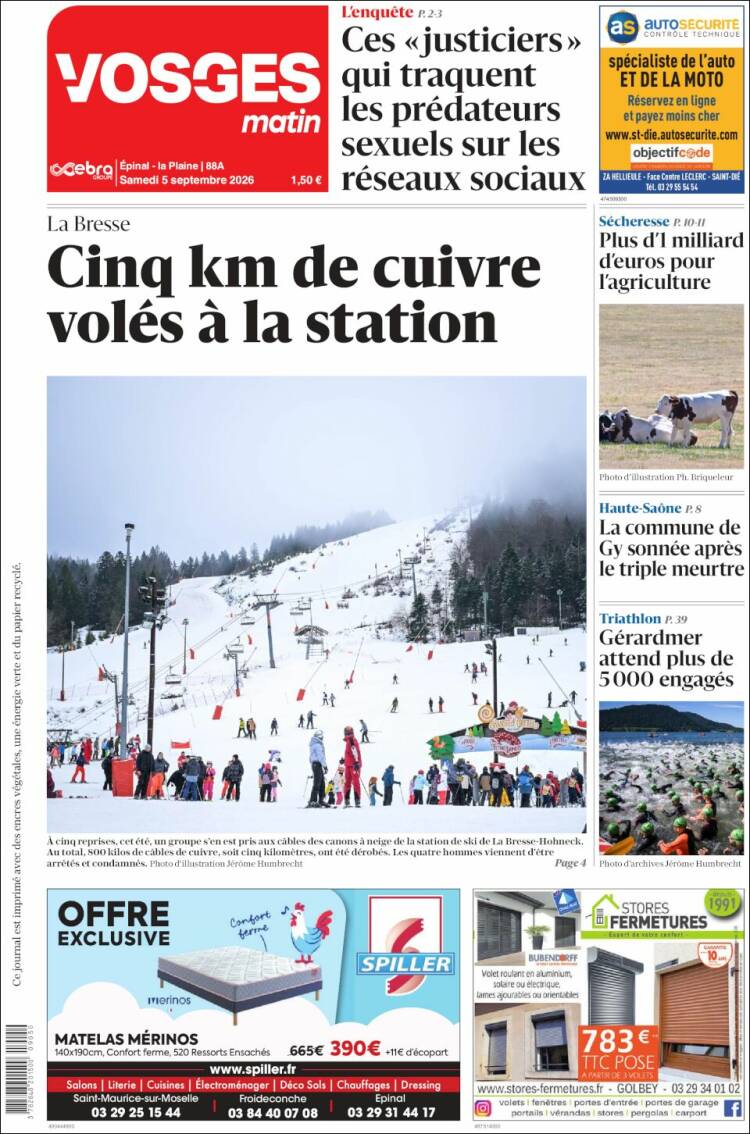 Portada de Vosges Matin (France)
