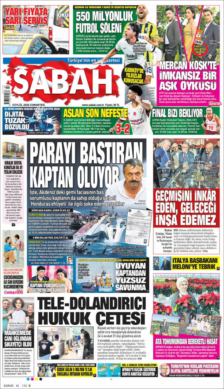 Portada de Sabah (Turkey)