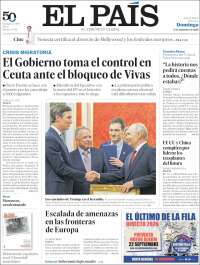 Portada de El País (Spain)