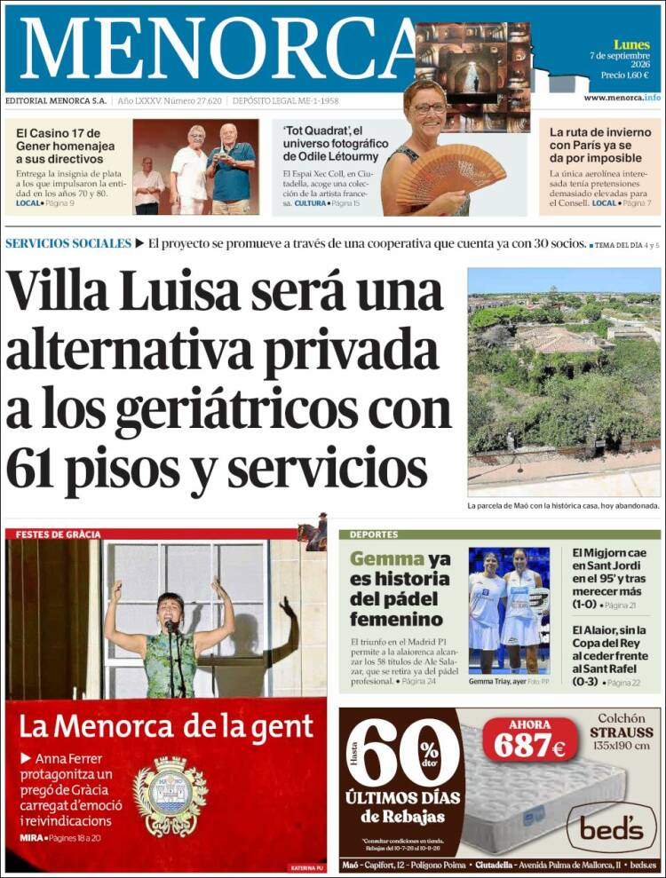 Portada de Menorca - Diario Insular (Espa&ntilde;a)