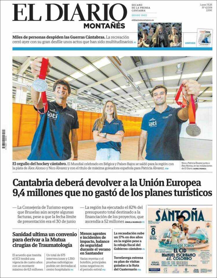 Portada de El Diario Montañés (Espa&ntilde;a)