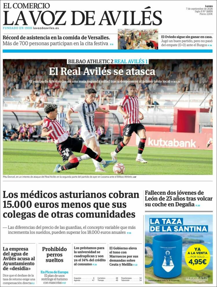 Portada de El Comercio - Avilés (Espa&ntilde;a)