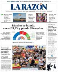 Portada de La Razón (Espa&ntilde;a)