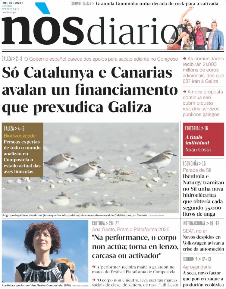Portada de Nòs Diario (Espa&ntilde;a)