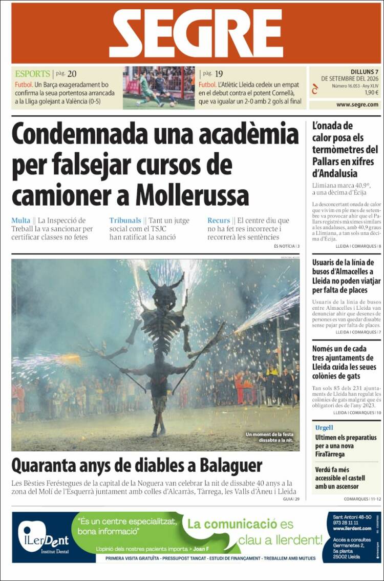 Portada de Segre (Espa&ntilde;a)