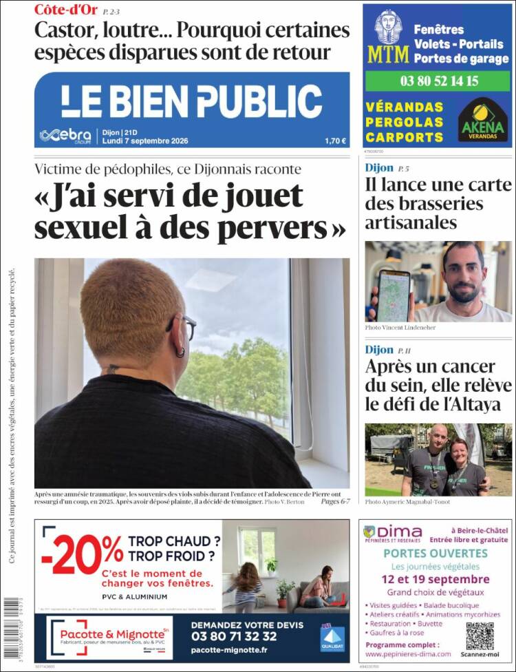 Portada de Le Bien Public (Francia)