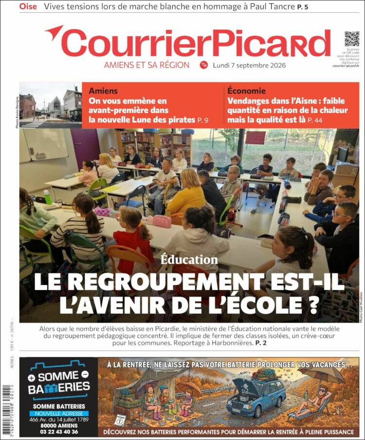 Portada de Courrier Picard (Francia)