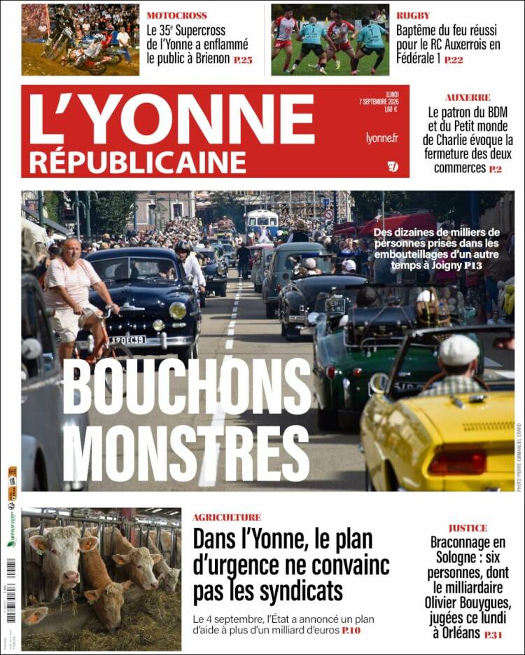 Portada de L'Yonne-Républicaine (Francia)