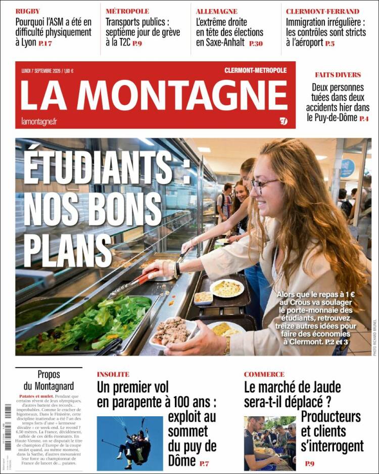 Portada de La Montagne (Francia)