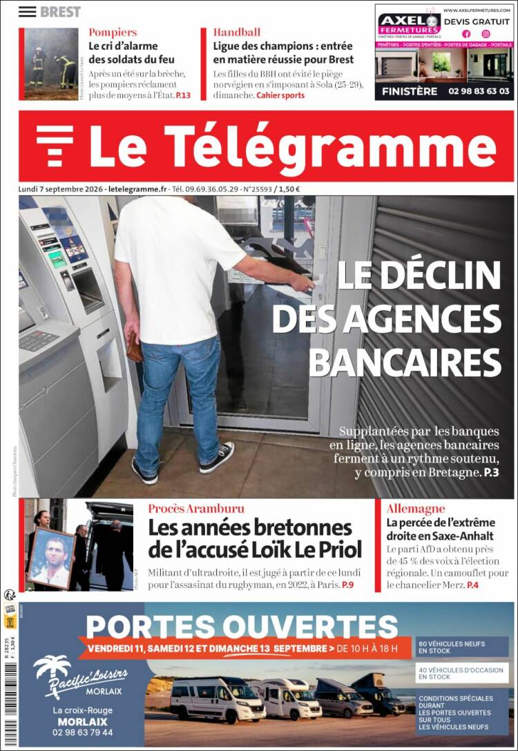 Portada de Télégramme (Francia)