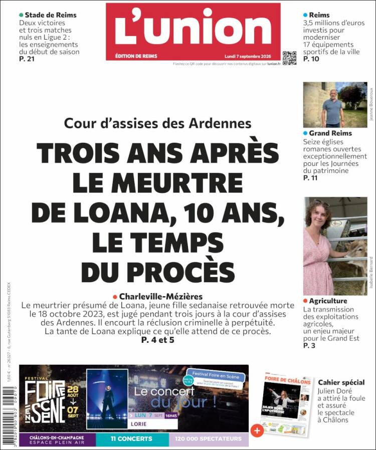Portada de L'Union (Francia)
