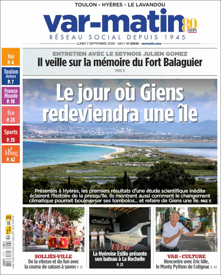 Portada de Var-Matin (Francia)