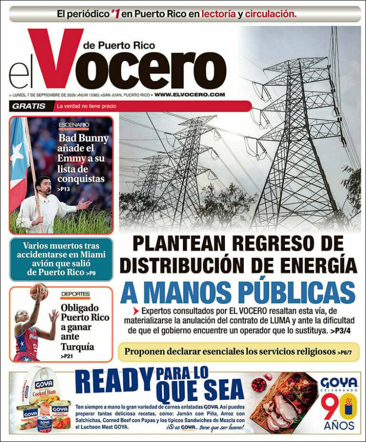 Portada de Vocero (Puerto Rico)