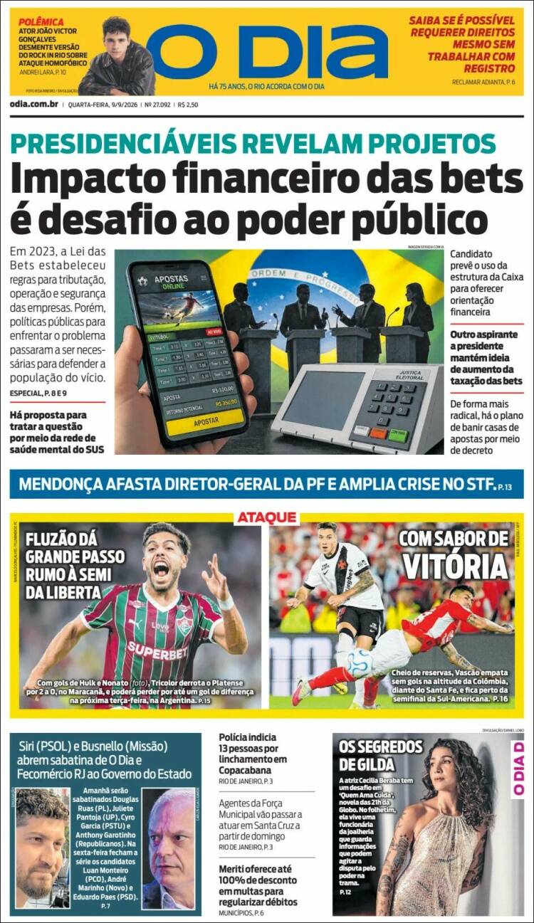 Portada de O Dia (Br&eacute;sil)