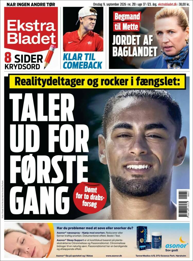 Portada de Ekstra Bladet (Danemark)