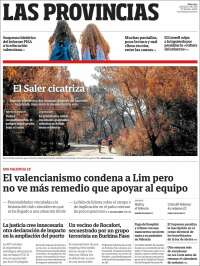 Portada de Las Provincias (Espagne)