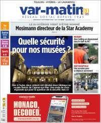 Portada de Var-Matin (France)