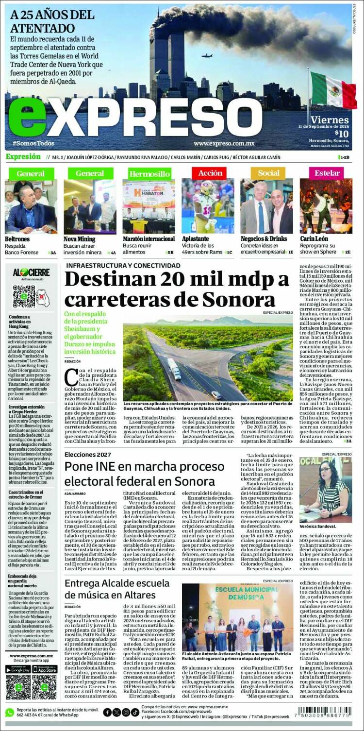 Portada de Expreso (Mexico)