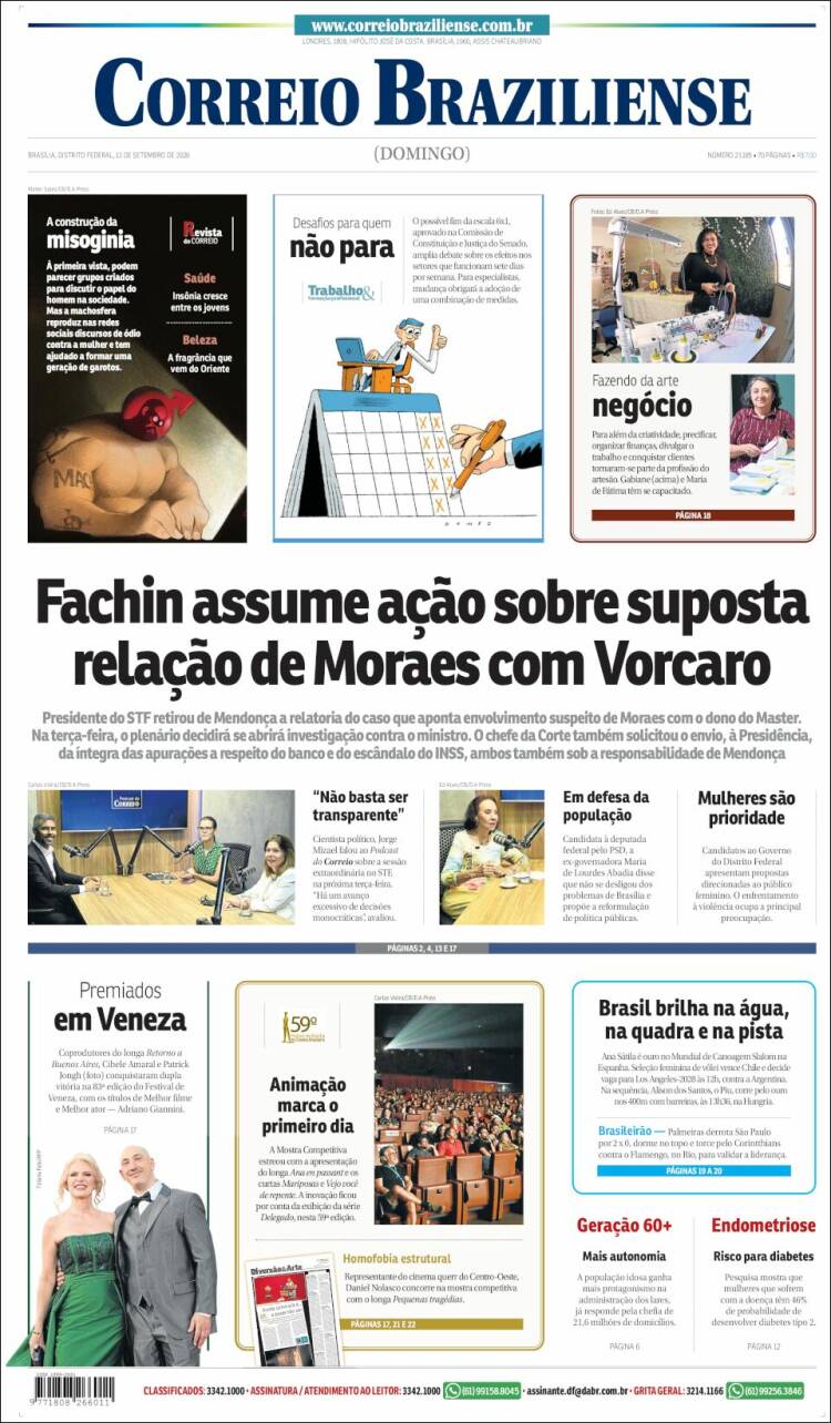 Portada de Correio Braziliense (Br&eacute;sil)