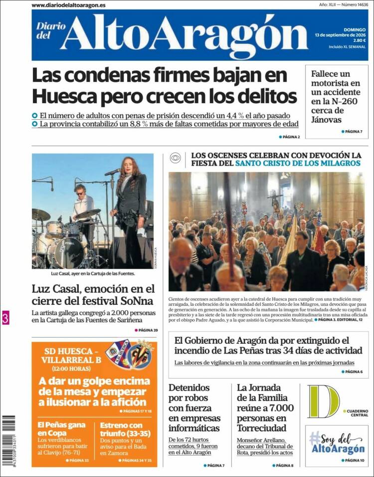 Portada de Diario del AltoAragón (Espa&ntilde;a)
