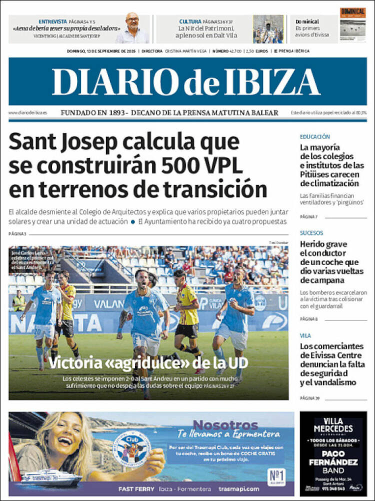 Portada de Diario de Ibiza (Espa&ntilde;a)