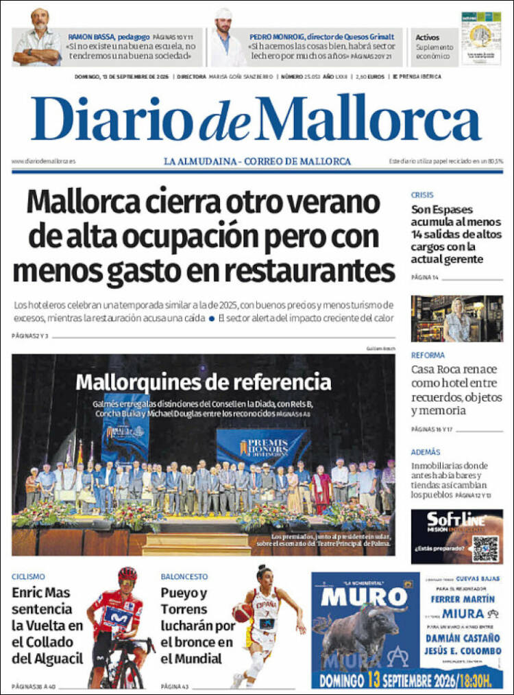 Portada de Diario de Mallorca (Espa&ntilde;a)
