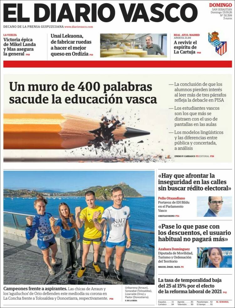 Portada de Diario Vasco (Espa&ntilde;a)