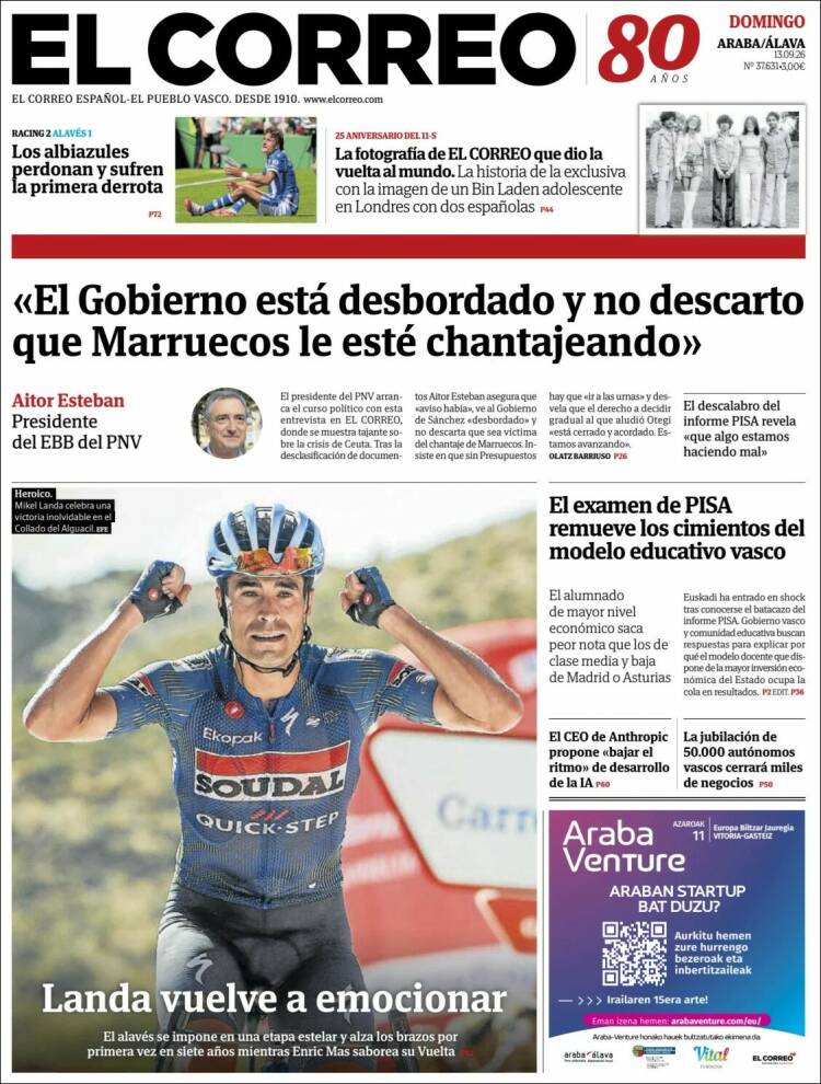 Portada de El Correo - Álava (Espa&ntilde;a)