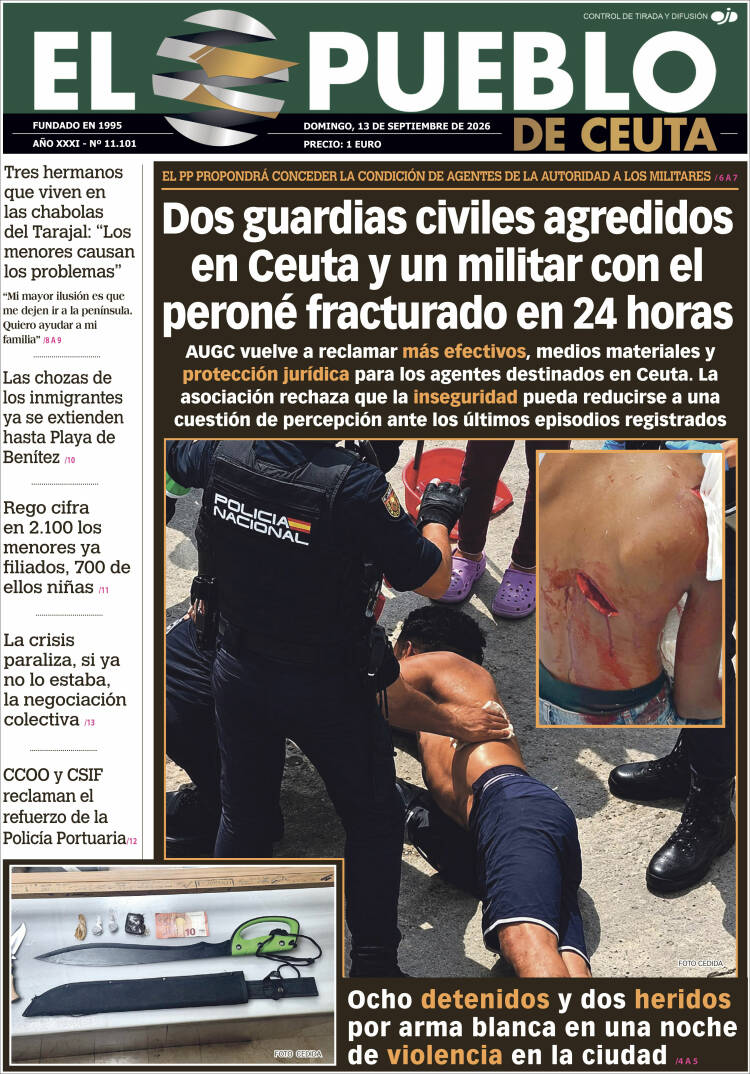 Portada de El Pueblo de Ceuta (Espa&ntilde;a)