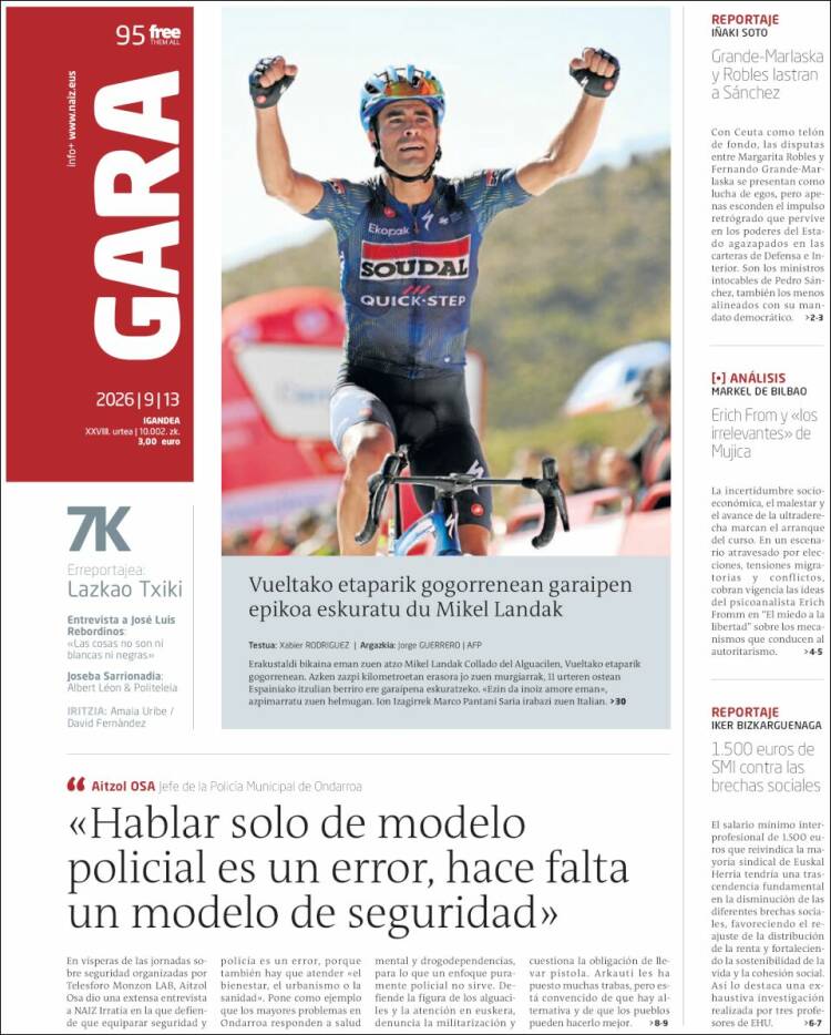 Portada de Gara (Espa&ntilde;a)