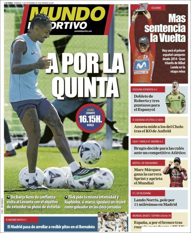 Portada de El Mundo Deportivo (Espa&ntilde;a)