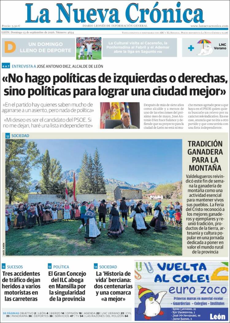 Portada de La Nueva Crónica (Espa&ntilde;a)