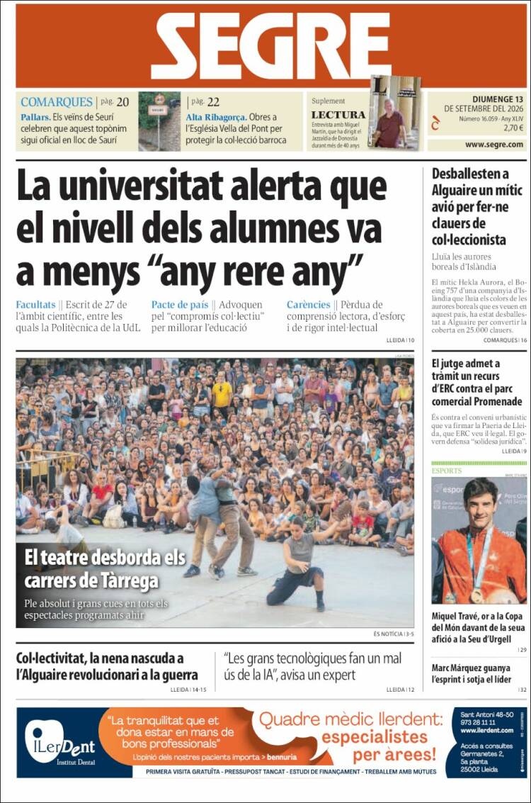 Portada de Segre (Espa&ntilde;a)