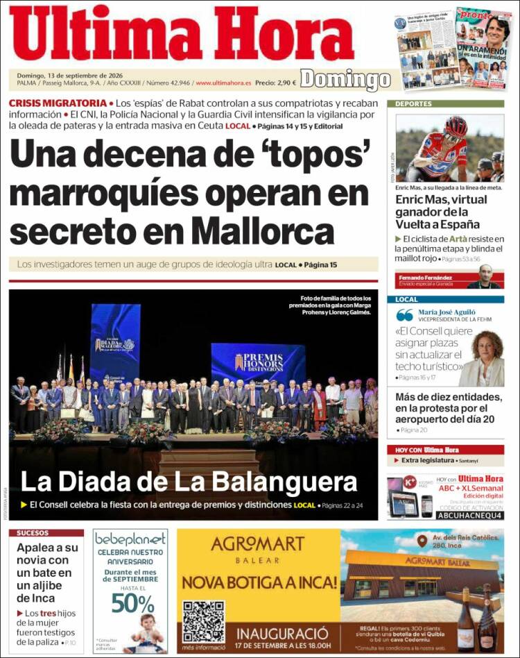 Portada de Última Hora (Espa&ntilde;a)