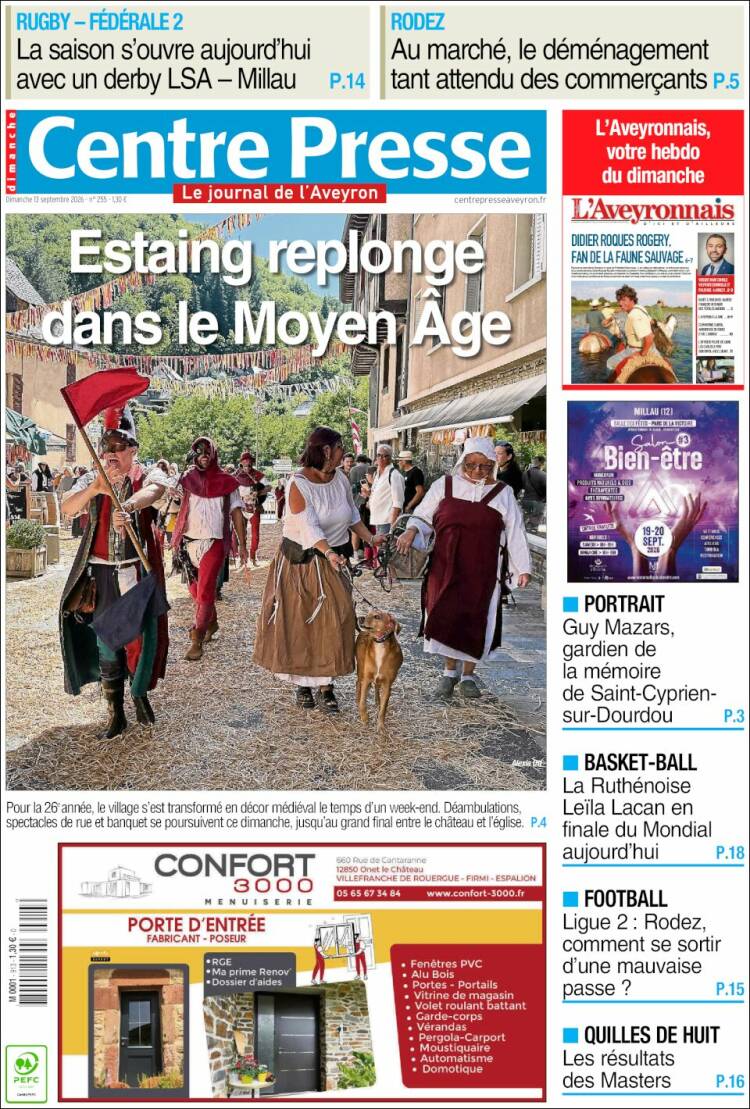Portada de Centre Presse (France)