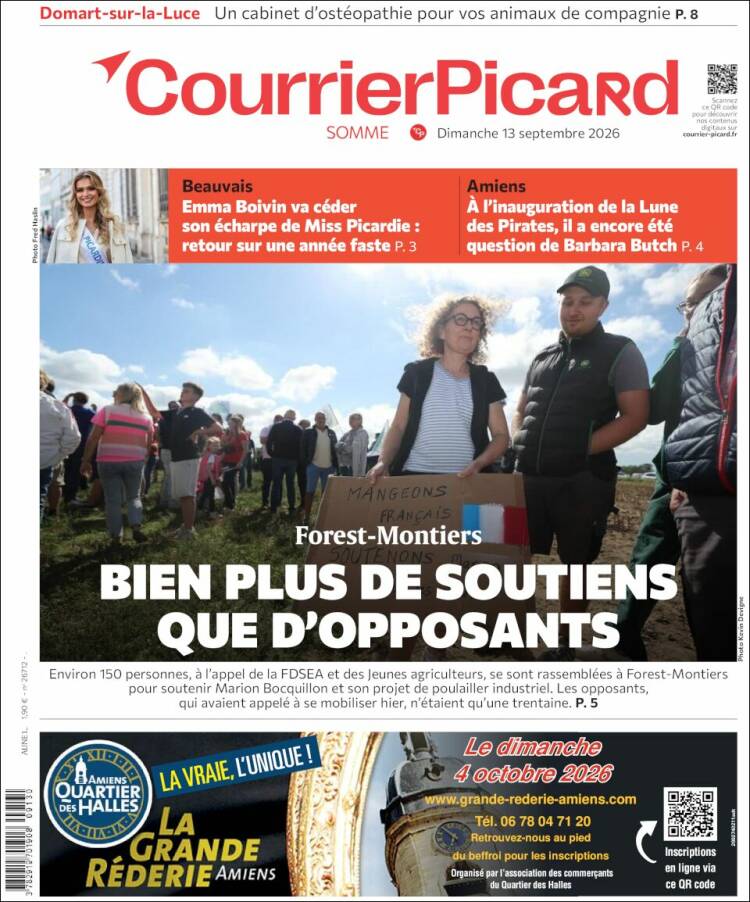 Portada de Courrier Picard (Francia)
