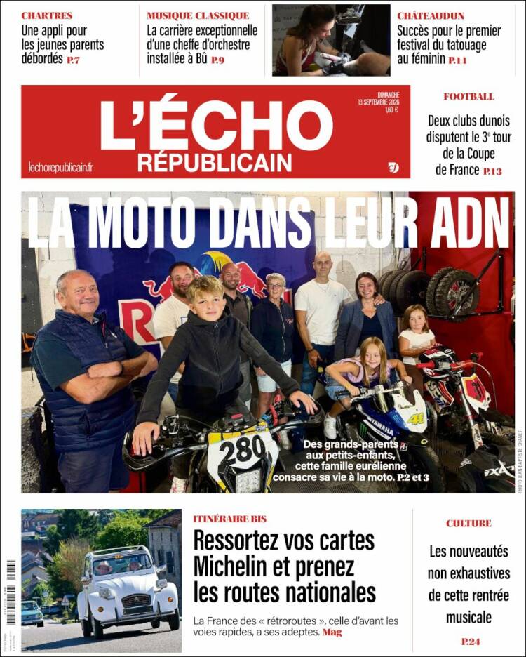 Portada de L'Echo Républicain (Francia)