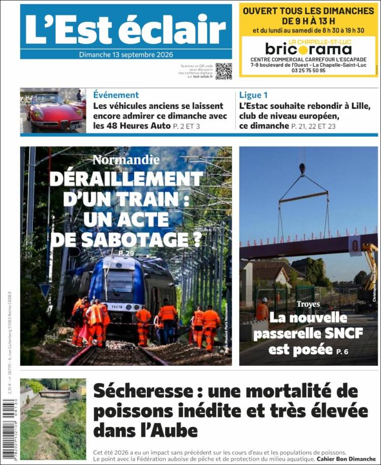 Portada de L'Est Eclair (France)