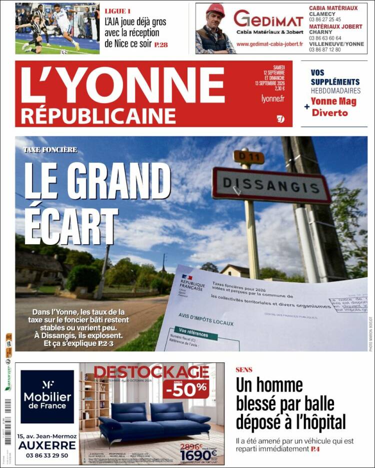 Portada de L'Yonne-Républicaine (Francia)