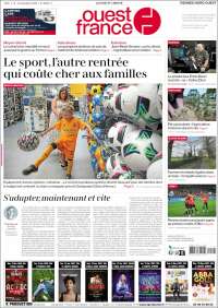 Portada de Ouest France (France)