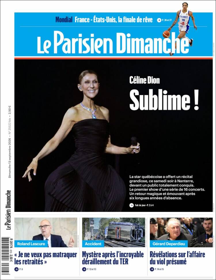 Portada de Le Parisien (Francia)