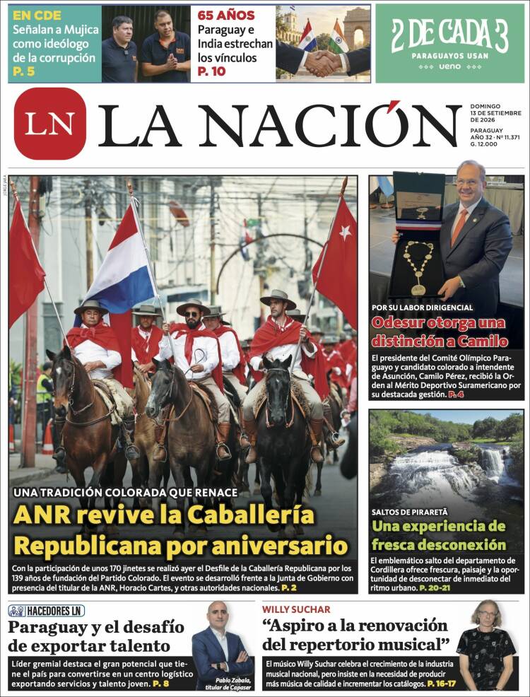 Portada de La Nación (Paraguay)