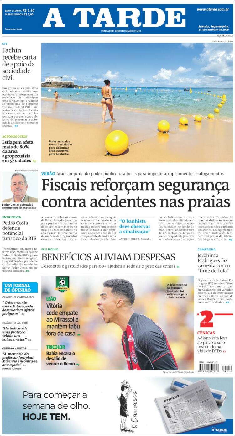 Portada de Diário A Tarde (Brasil)