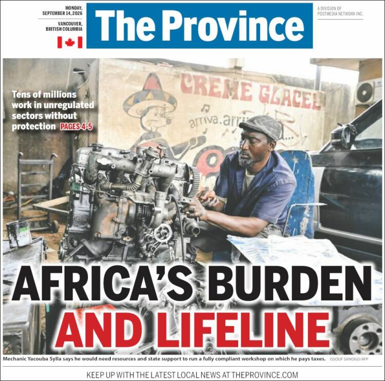 Portada de The Province (Canad&aacute;)