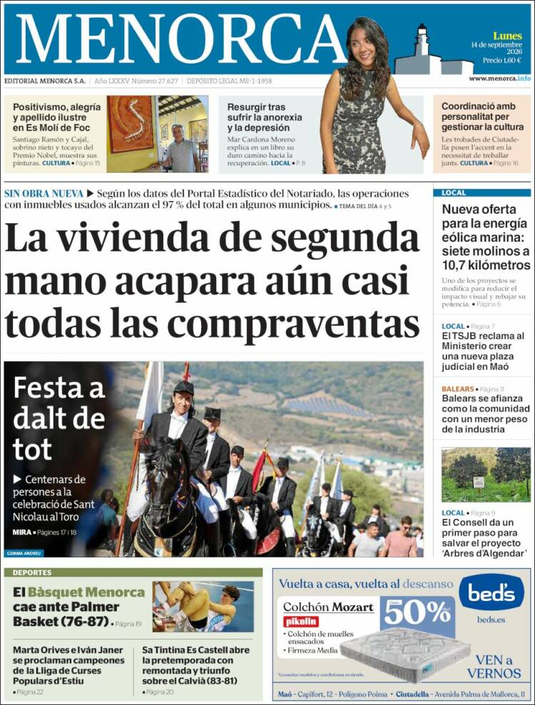 Portada de Menorca - Diario Insular (Espa&ntilde;a)