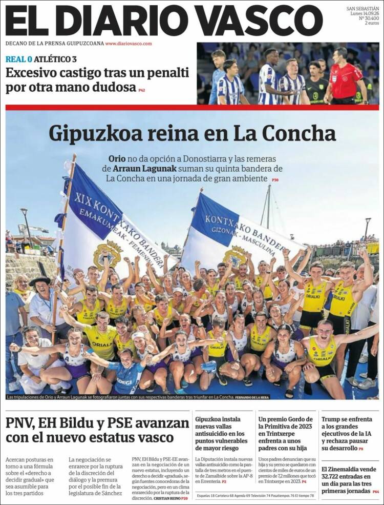 Portada de Diario Vasco (Espa&ntilde;a)