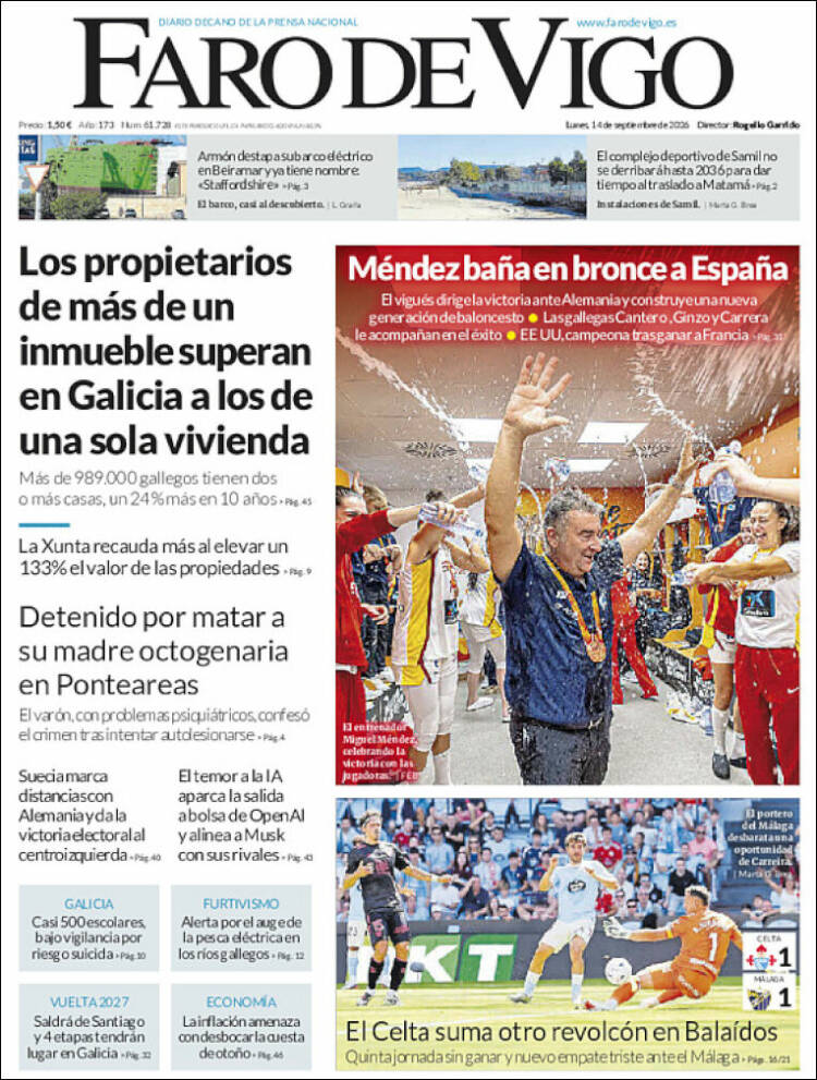 Portada de Faro de Vigo (Espa&ntilde;a)