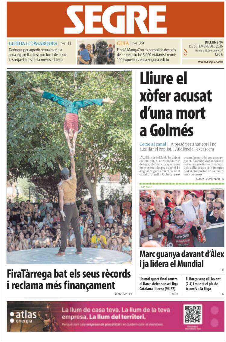 Portada de Segre (Espa&ntilde;a)