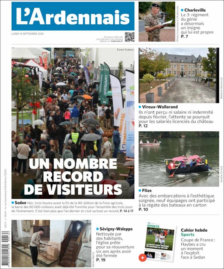 Portada de L'Ardenais (Francia)